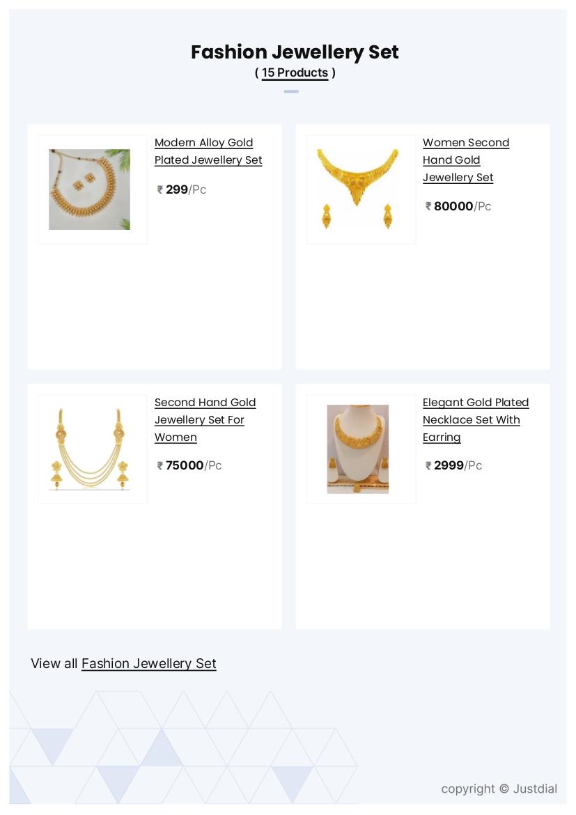 Lightweight Gold Plated Necklace Set in Hyderabad at ₹ 2,500