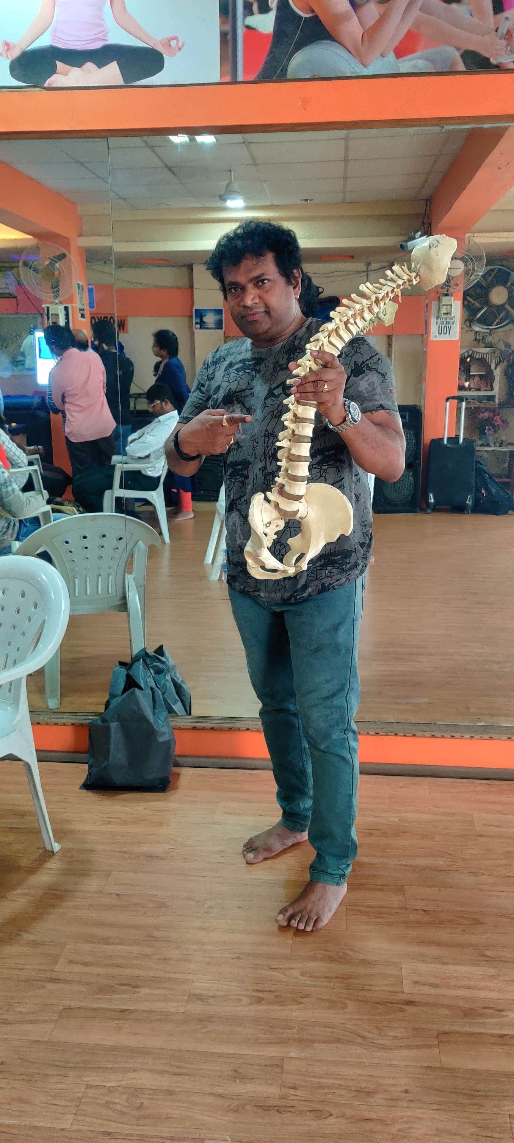Stick Yoga class at Neeraj's Fun2Fit Bowenpally Hyderabad
