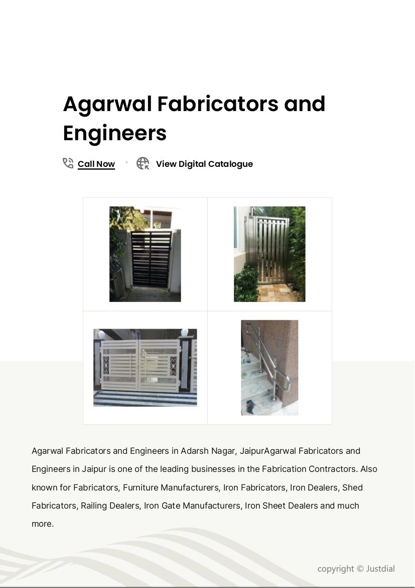 Iron Stylish Gate in Jaipur at ₹ 150 Sq (MOQ:10 Sq) by Agarwal