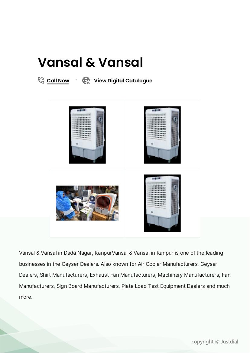 Cooler Kit in Kanpur at ₹ 261 ₹ 1,998 Pc by Vansal Vansal