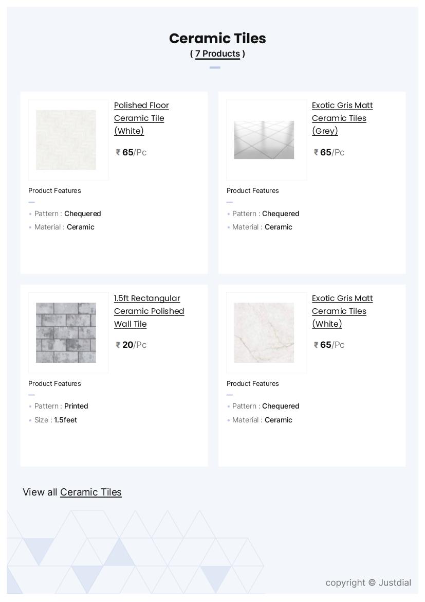 Matt Square 3D Ceramic Wall Tile in Khagaria at ₹ 50 ₹ 70 Sq