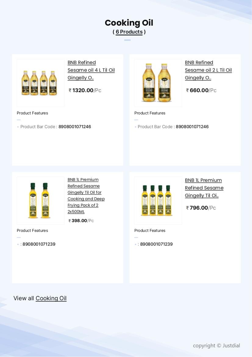 test BNB Virgin Black Sesame Oil 250 ML and Roasted Sesame Oil 250 ML Ti Oil  and Kaala Til Oil Antioxidant Gingelly Oil in Kolkata at ₹ 598 / Set by B N  Export Pvt Ltd - Justdial