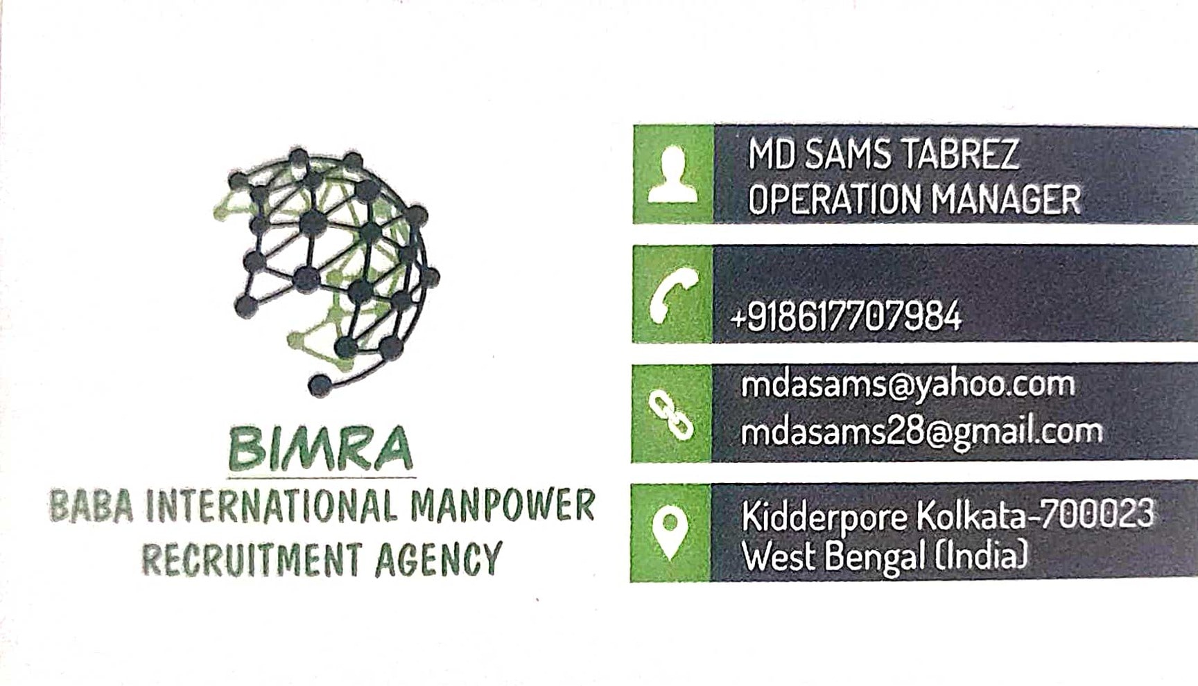 Baba International Manpower Recruitment Agency (Bimra) in