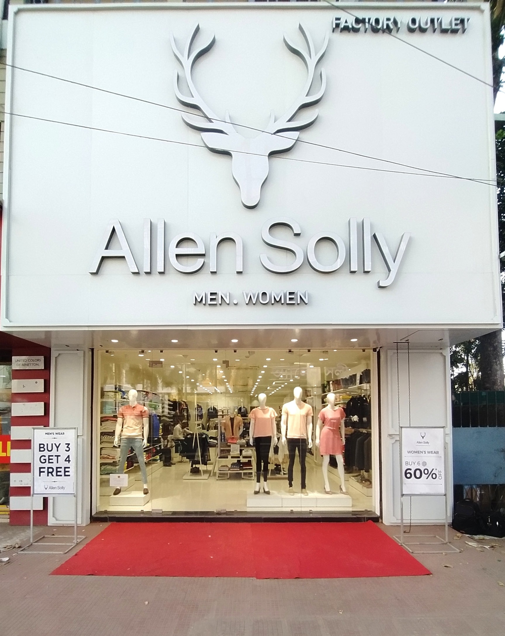 allen solly shoes store near me