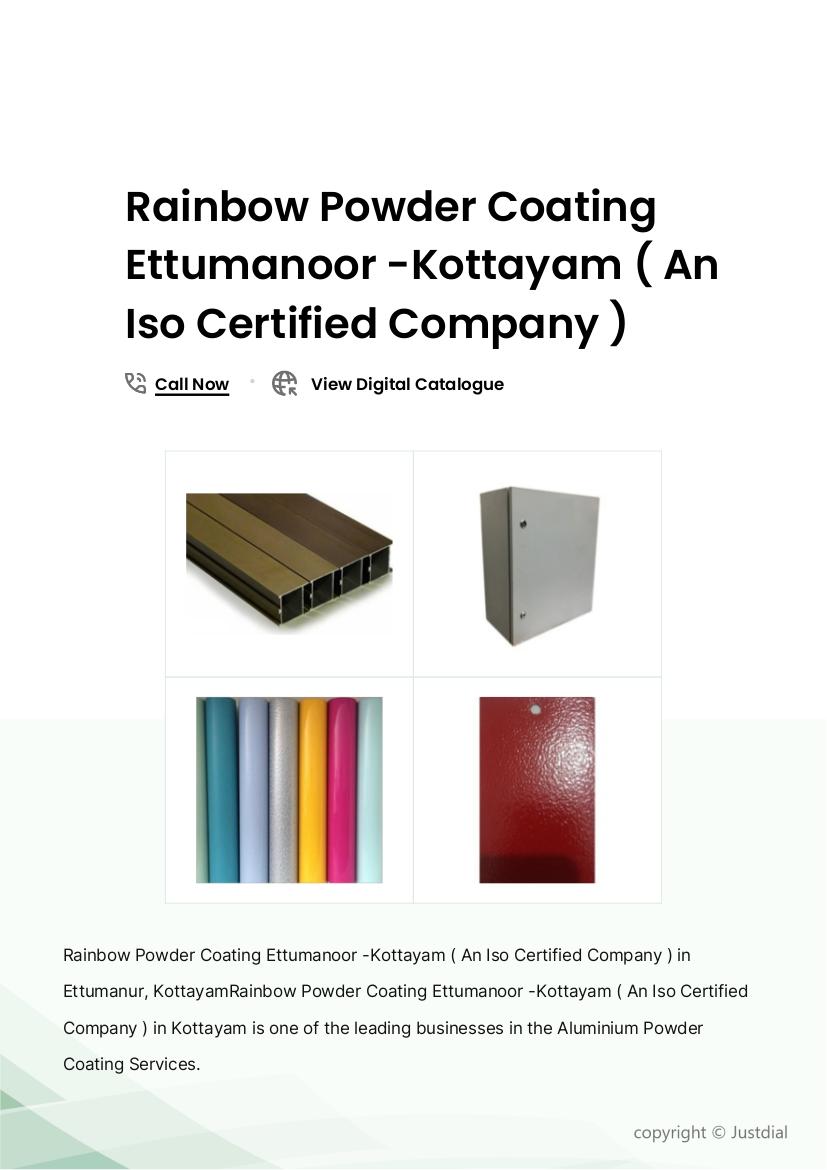 Grey Color Aluminium Powder Coating in Kottayam at ₹ 400 ₹ 950