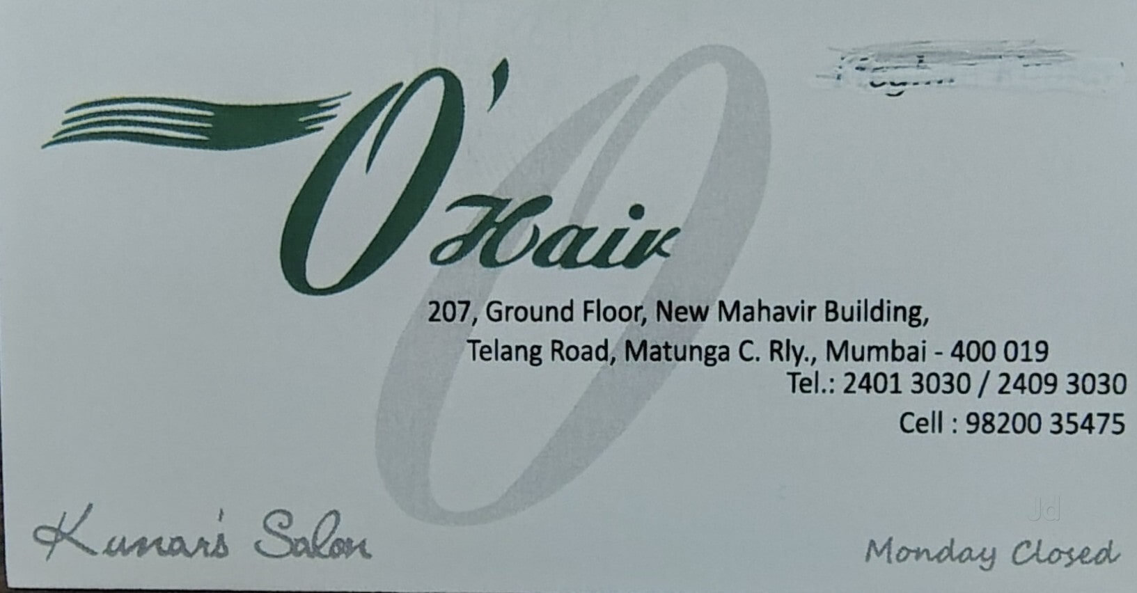 O hair matunga discount