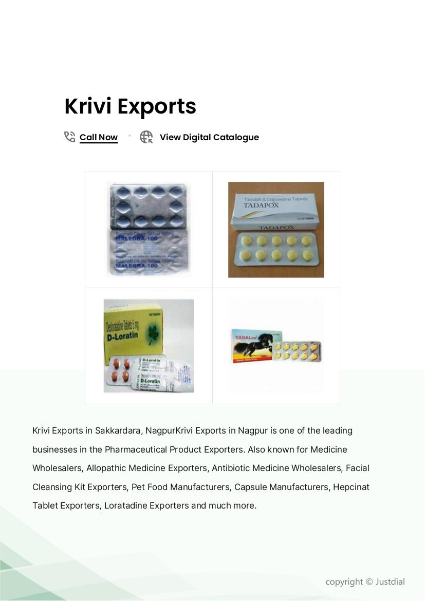 test Armodafinil 150 Mg in Nagpur at best price by Krivi Exports - Justdial