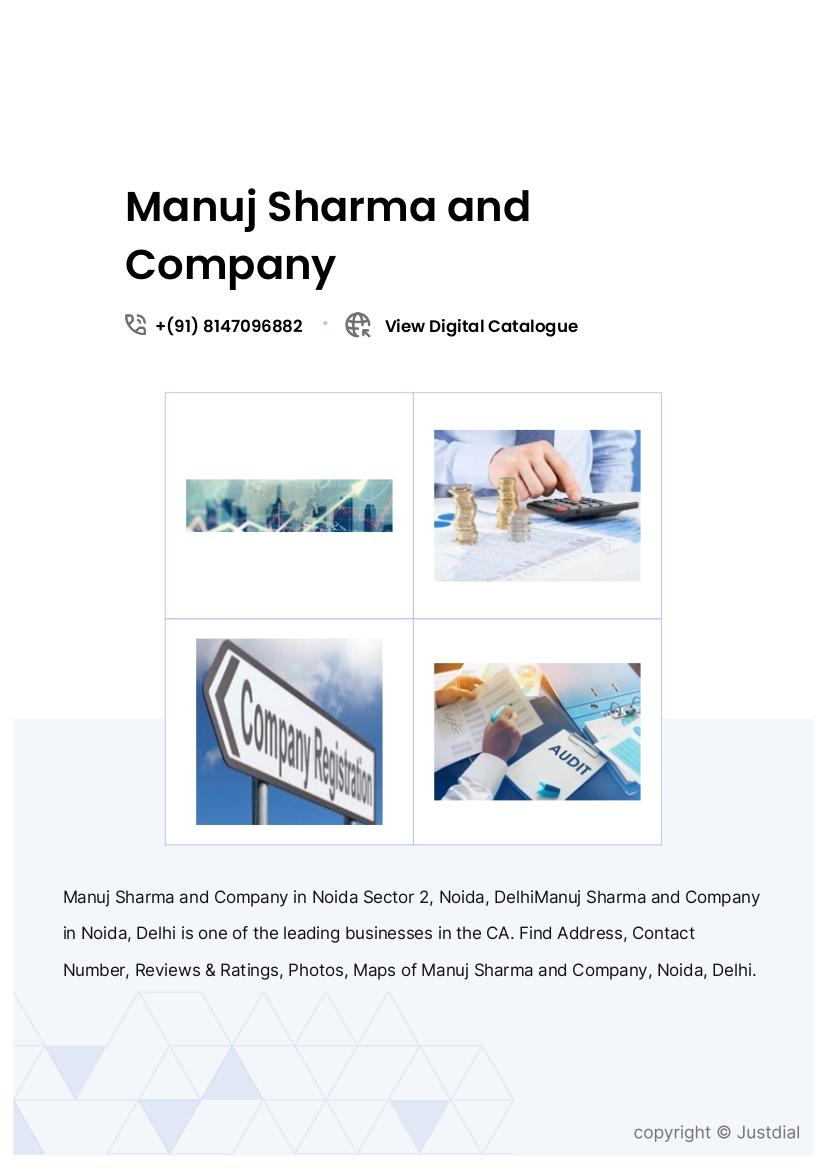 Manuj Sharma and Company