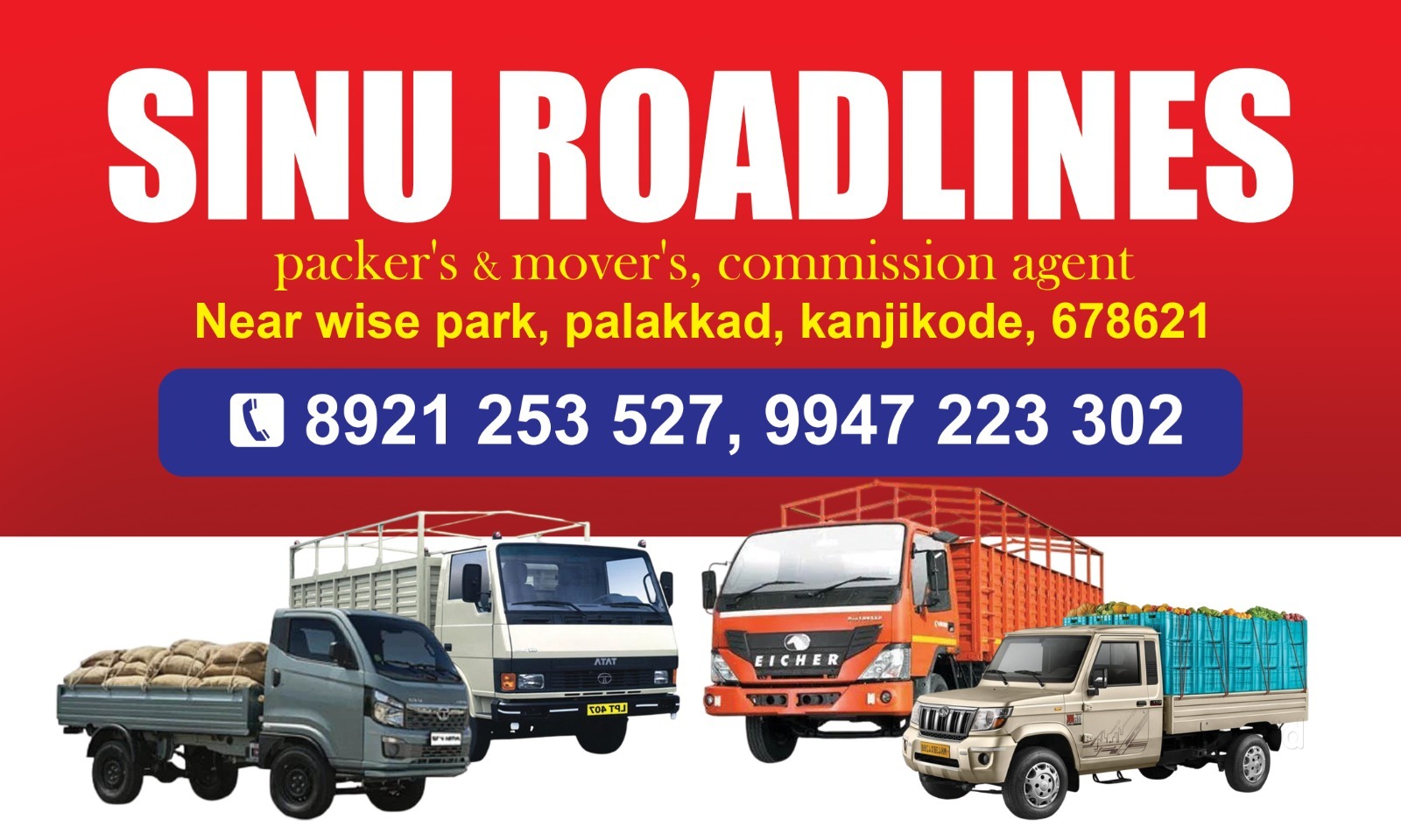 Sinu Roadlines in Kanjikode,Palakkad - Best Transporters near me