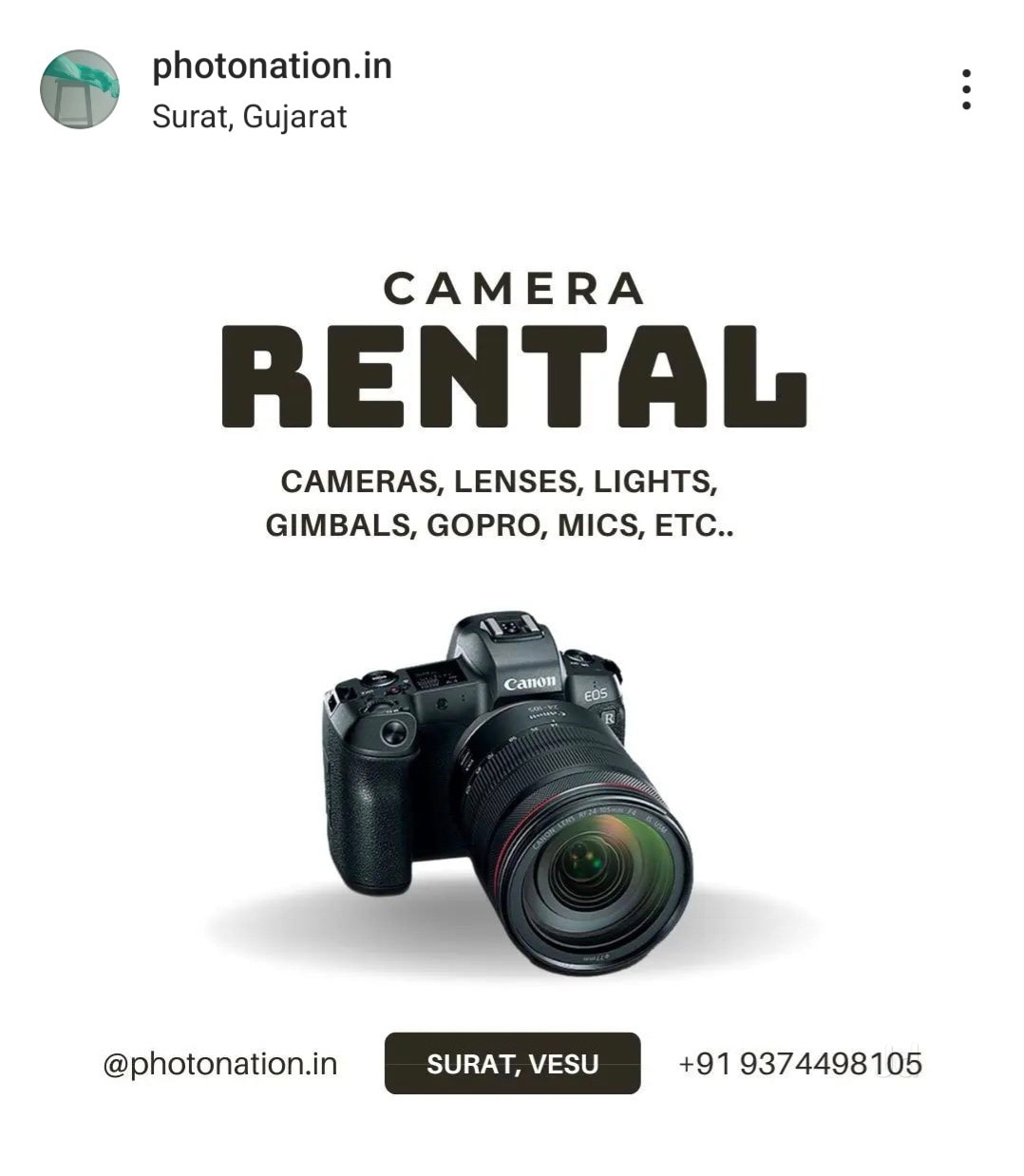 Top Camera Lens On Hire in Surat Best Camera Lens Rental Service Justdial