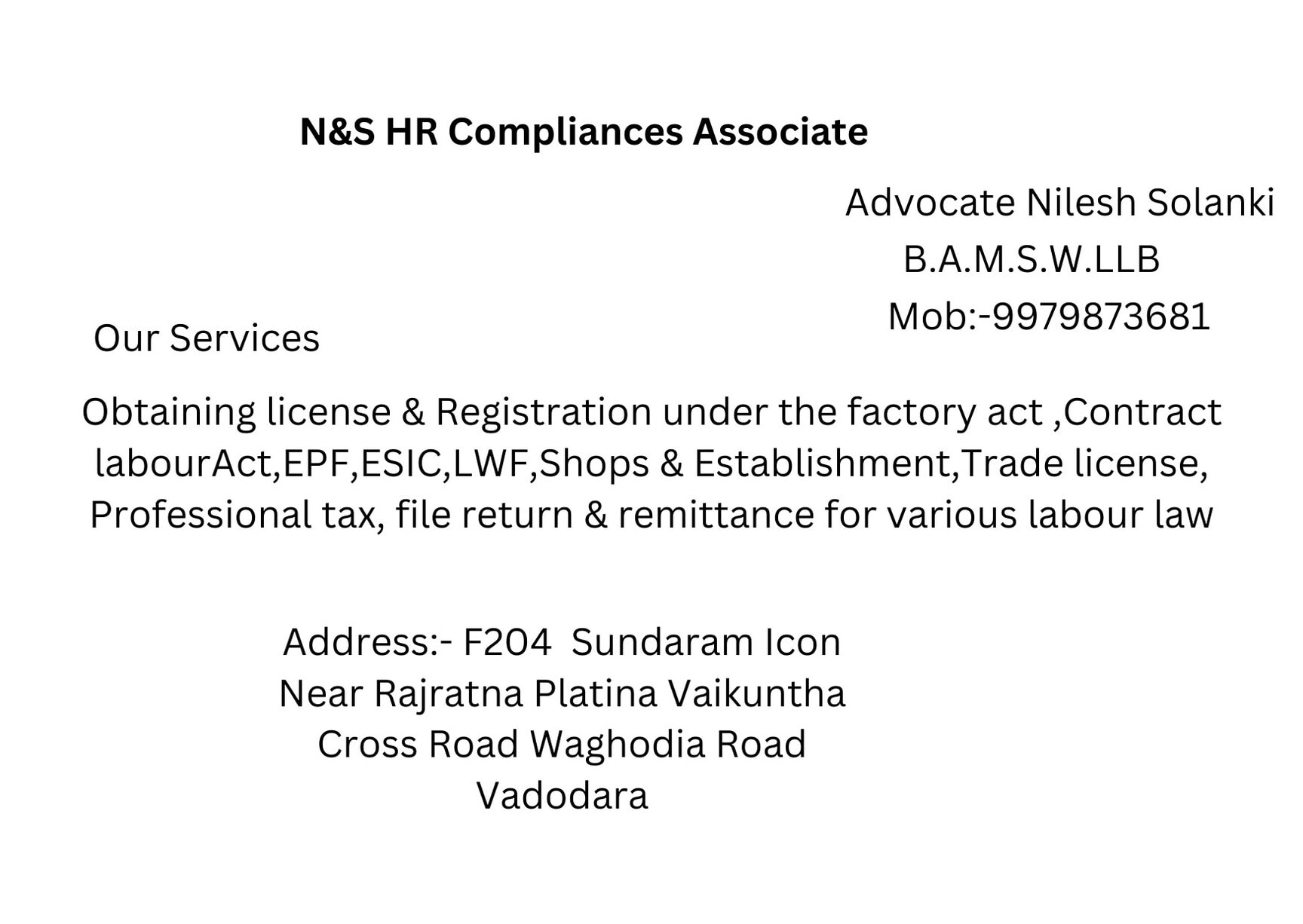 N&S HR COMPLIANCE ASSOCIATES